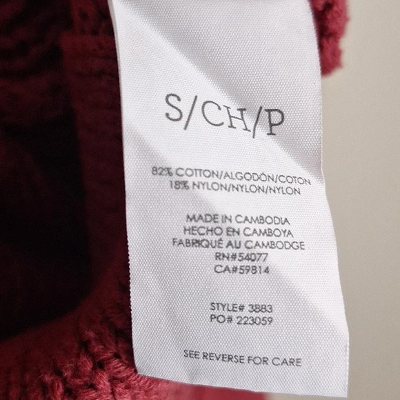 CAbi Mulberry square neck Pull over chuncky knit sweater Style 3883 - Picture 8 of 8